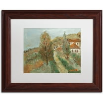 Trademark Fine Art "Last Days of Fall" Canvas Art by Manor Shadian White Matte, Wood Frame