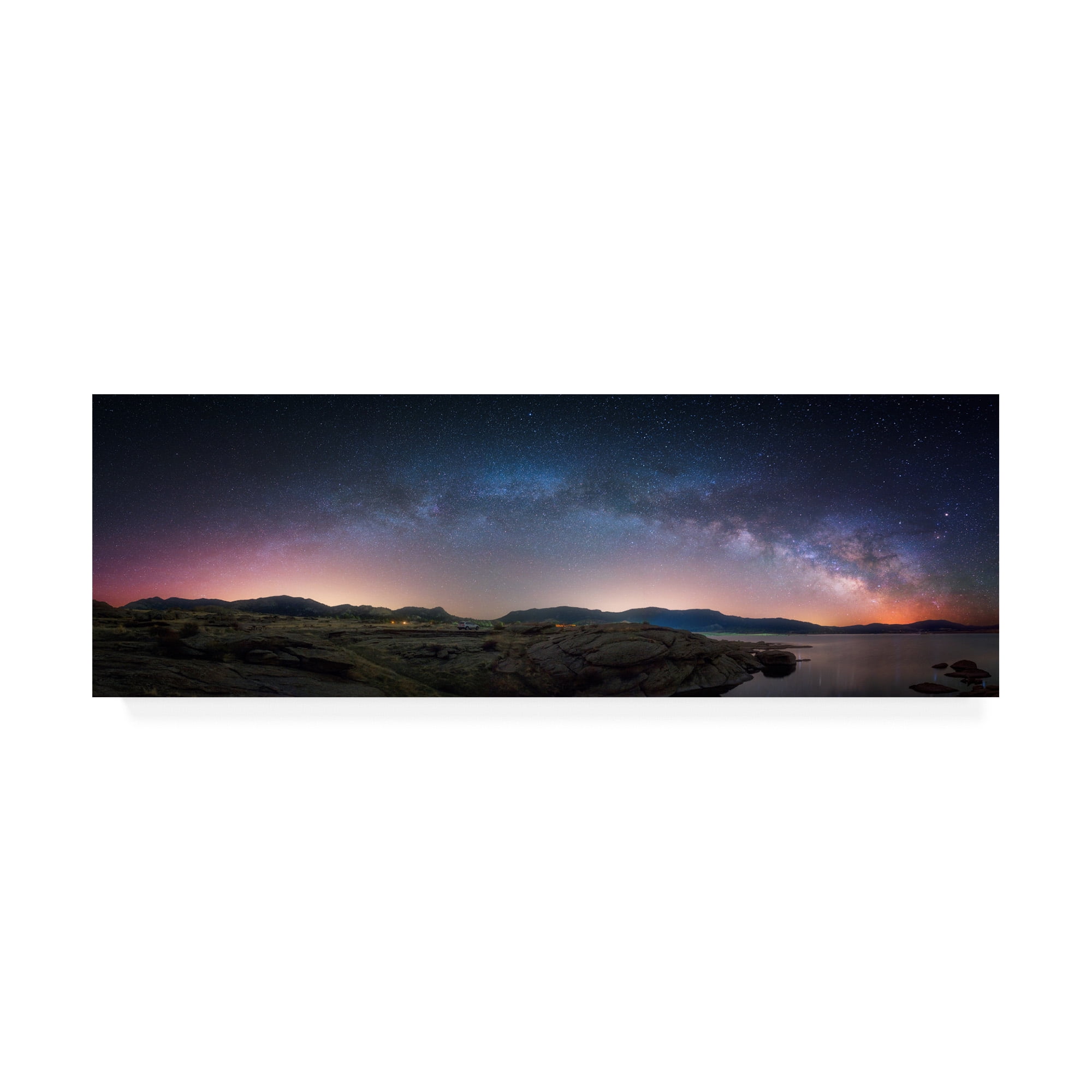 Trademark Fine Art 'Late Night Milky Way Show copy' Canvas Art by Darren White Photography