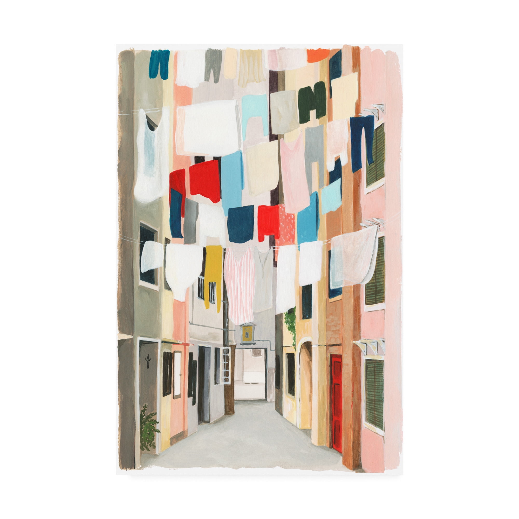 Trademark Fine Art 'Laundry Day In The Alley I' Canvas Art by Grace Popp