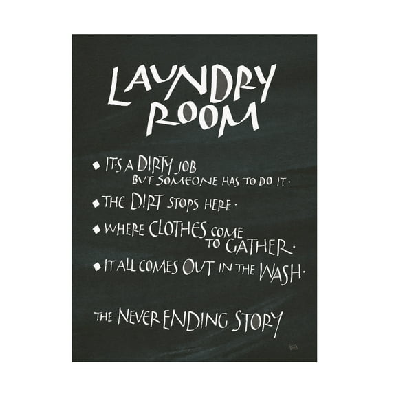 Trademark Fine Art 'Laundry Room Sayings' Canvas Art by Chris Paschke