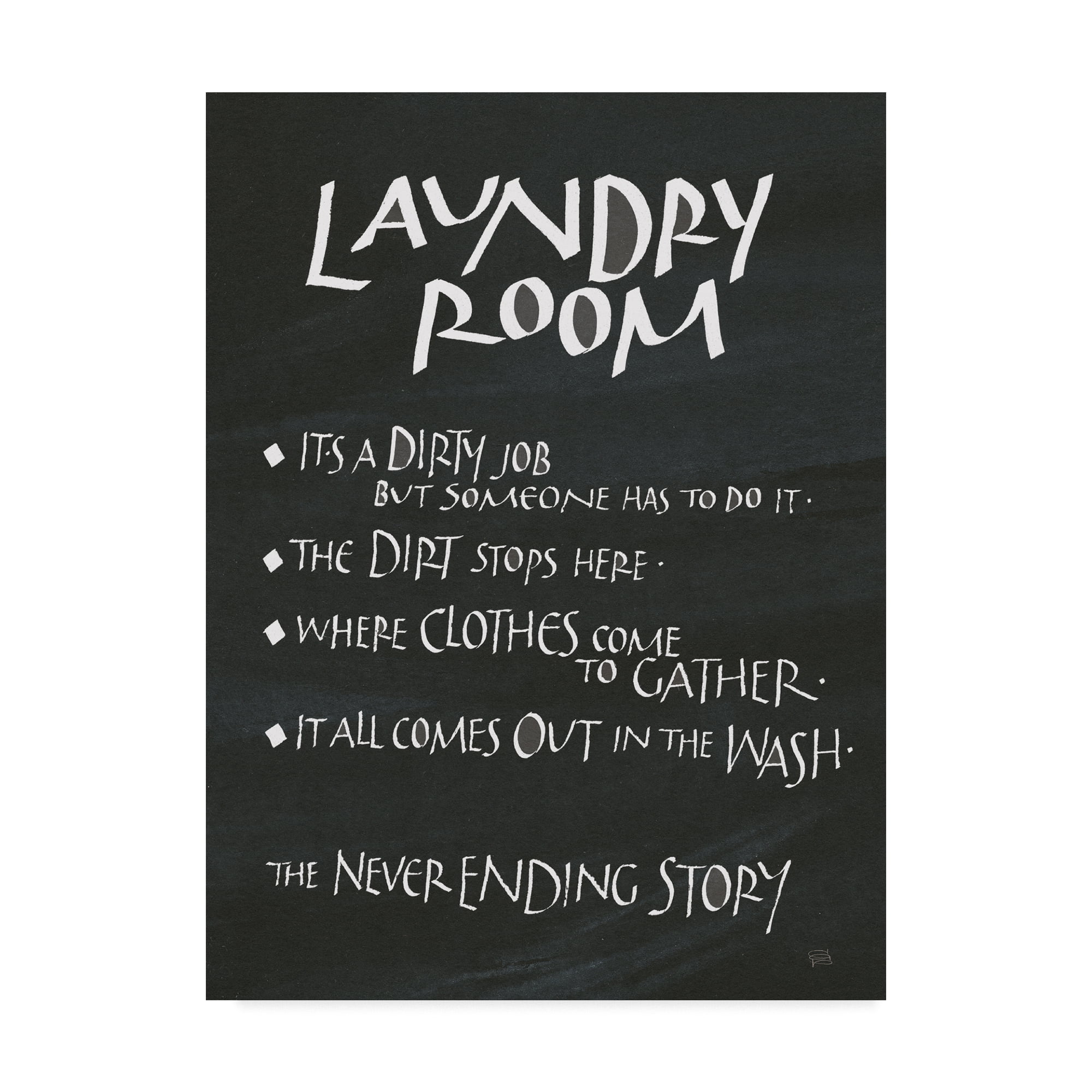 Trademark Fine Art 'Laundry Room Sayings' Canvas Art by Chris Paschke