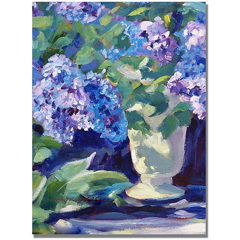 Trademark Fine Art "Lavendar Hydrangeas" Canvas Wall Art by David Lloyd Glover