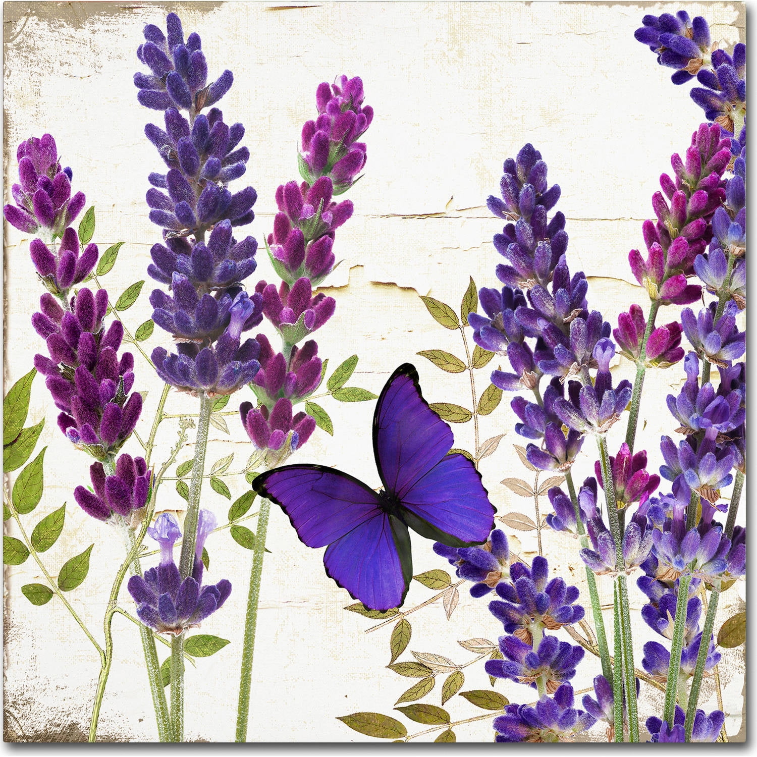 Lavender I Purple Butterfly Canvas Art, Small