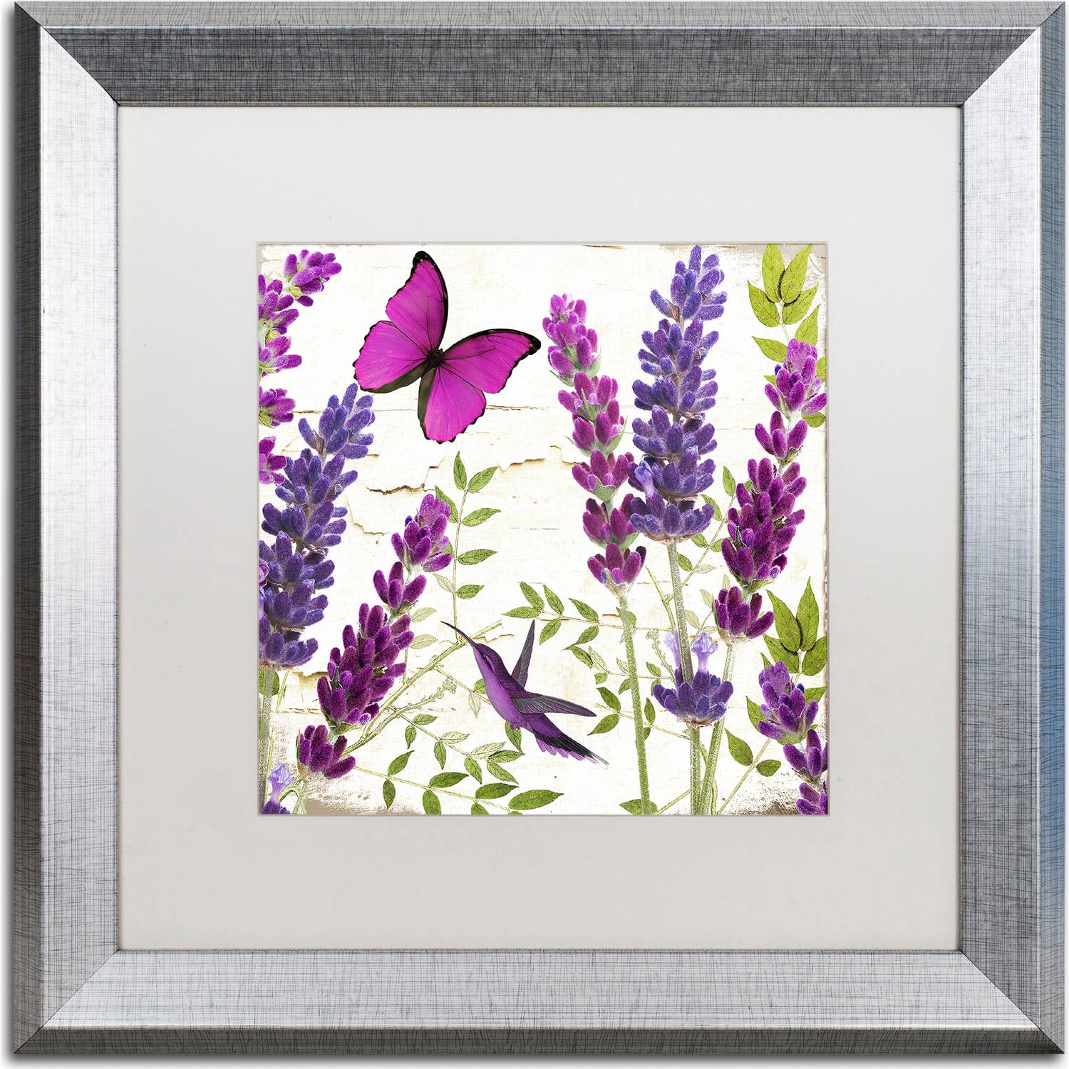 Trademark Fine Art "Lavender II" Canvas Art by Color Bakery, White Matte, Silver Frame