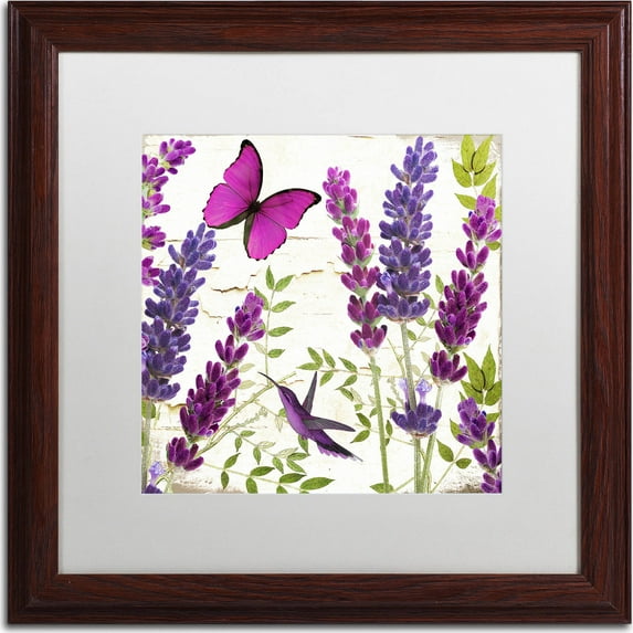 Trademark Fine Art "Lavender II" Canvas Art by Color Bakery, White Matte, Wood Frame