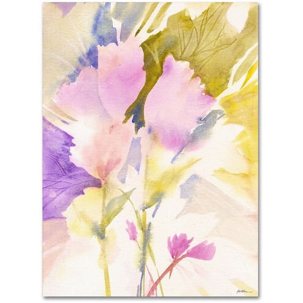 Lavender and Yellow Floral Canvas Wall Art