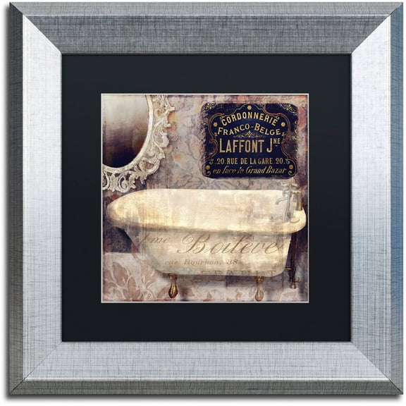 Trademark Fine Art "Le Bain Paris I" Canvas Art by Color Bakery Black Matte, Silver Frame