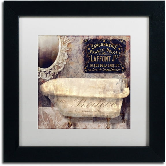 Trademark Fine Art "Le Bain Paris I" Canvas Art by Color Bakery White Matte, Black Frame