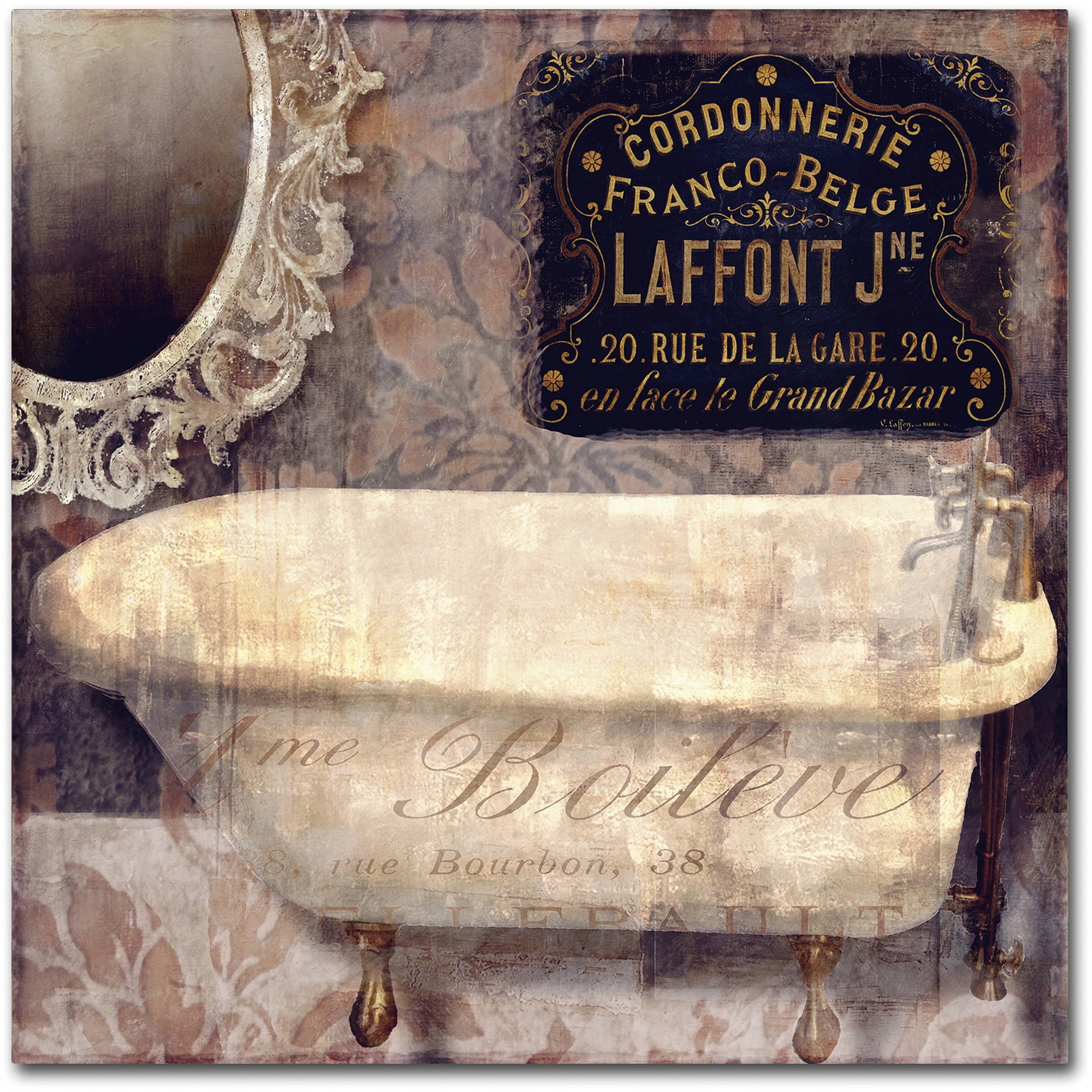 Trademark Fine Art "Le Bain Paris I" Canvas Art by Color Bakery