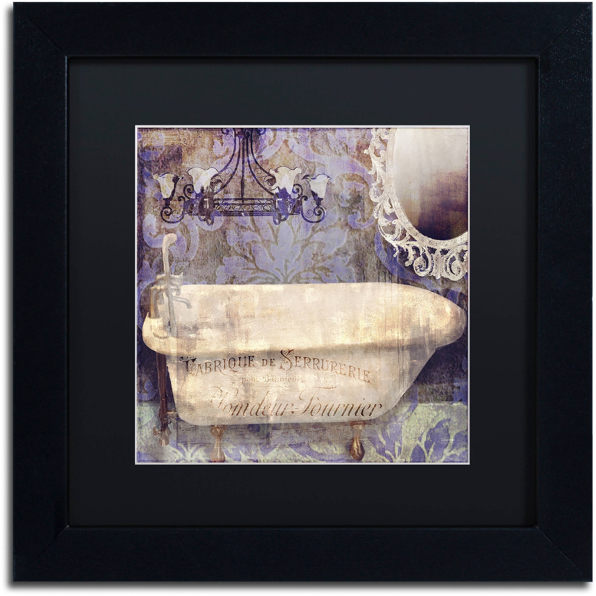 Trademark Fine Art "Le Bain Paris II" Canvas Art by Color Bakery Black Matte, Black Frame