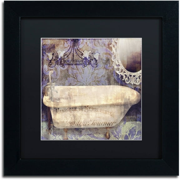 Trademark Fine Art "Le Bain Paris II" Canvas Art by Color Bakery Black Matte, Black Frame