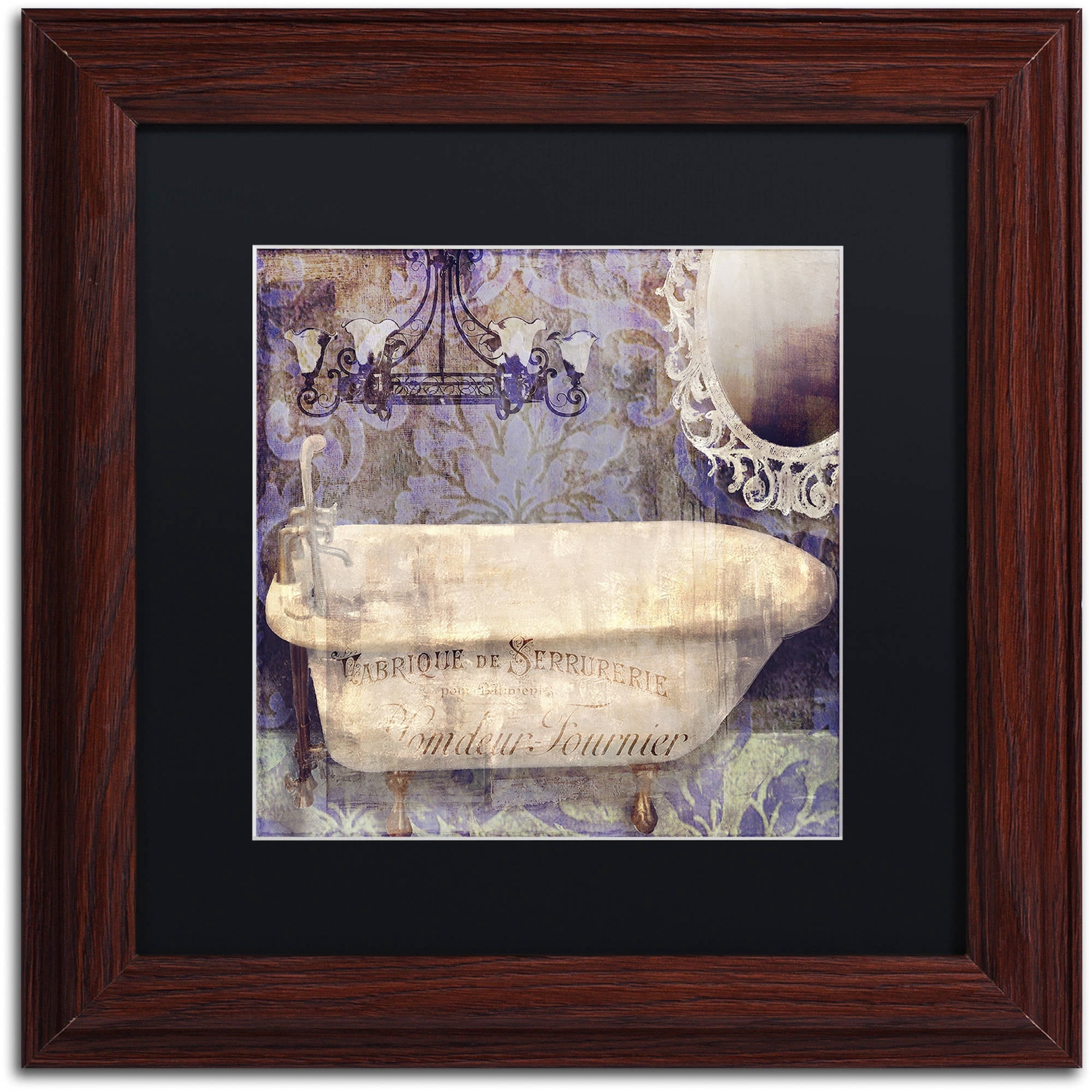 Trademark Fine Art "Le Bain Paris II" Canvas Art by Color Bakery Black Matte, Wood Frame