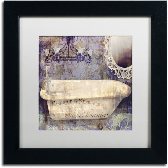 Trademark Fine Art "Le Bain Paris II" Canvas Art by Color Bakery White Matte, Black Frame