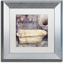 Trademark Fine Art "Le Bain Paris II" Canvas Art by Color Bakery White Matte, Silver Frame