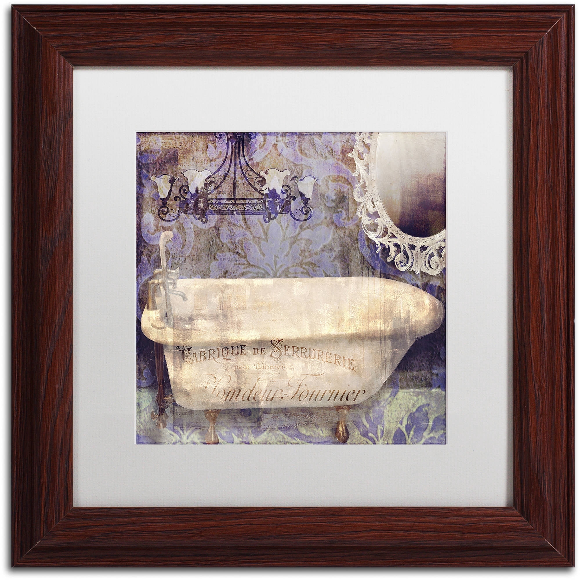 Trademark Fine Art "Le Bain Paris II" Canvas Art by Color Bakery White Matte, Wood Frame