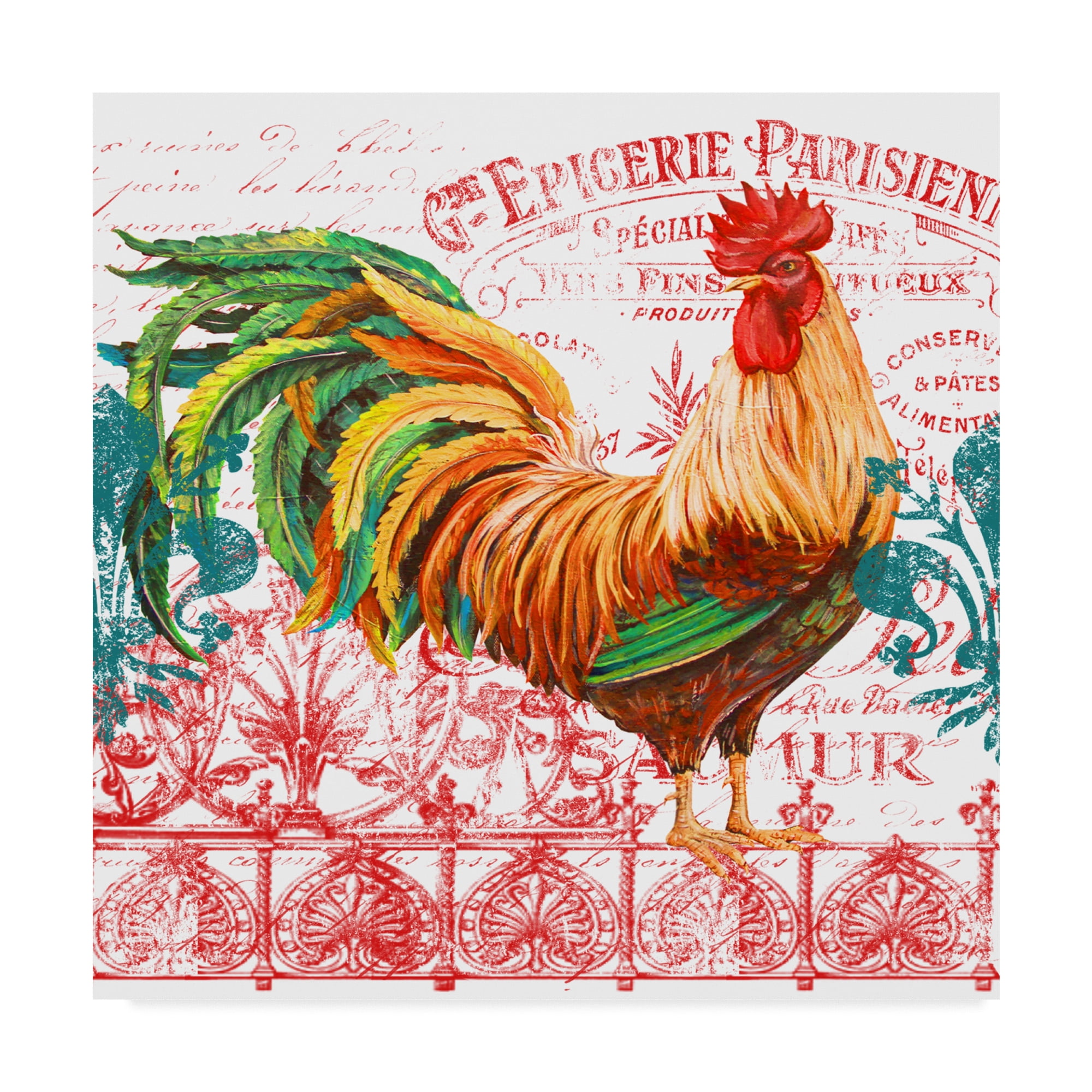 Trademark Fine Art 'Le Coq Rooster 4' Canvas Art by Jean Plout
