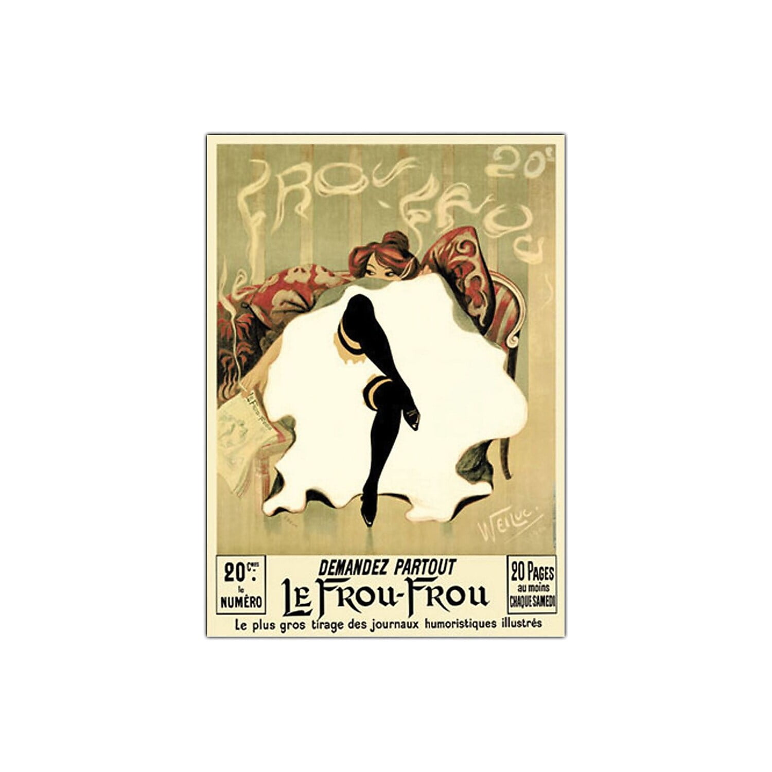 Le Frou Frou Vintage Advertisement Framed Canvas Art