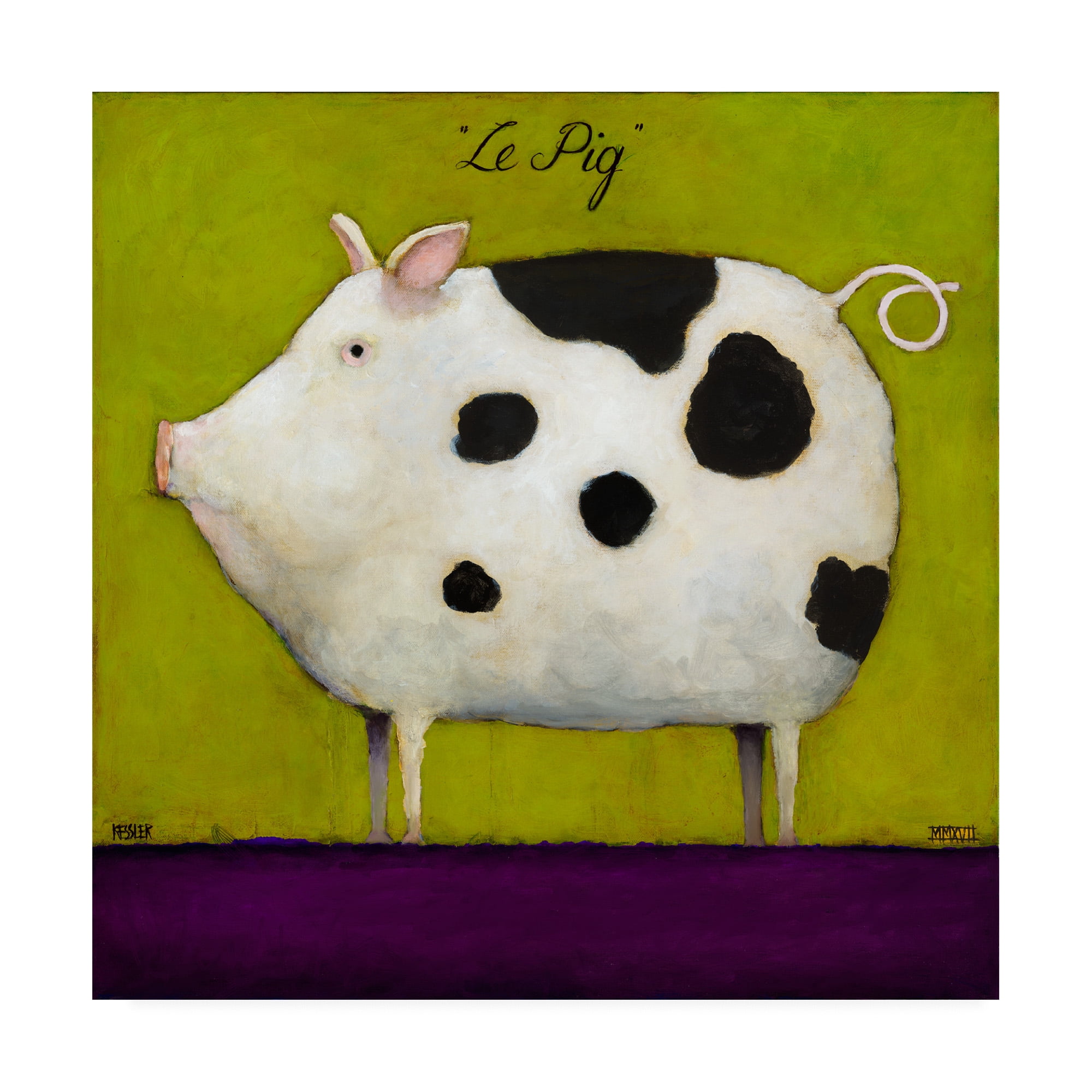 Trademark Fine Art 'Le Pig II' Canvas Art by Daniel Patrick Kessler