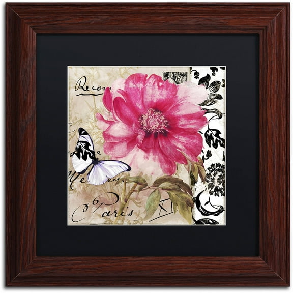 Trademark Fine Art "Le Pink" Canvas Art by Color Bakery Black Matte, Wood Frame