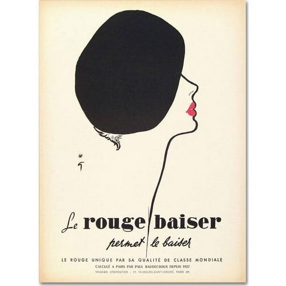 Trademark Fine Art "Le Rouge Baiser" Canvas Art by Vintage Apple Collection