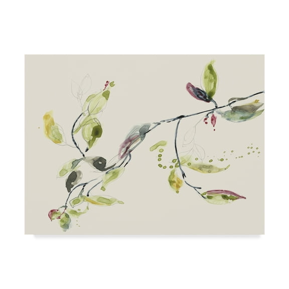Trademark Fine Art 'Leaf Branch I' Canvas Art by Jennifer Goldberger
