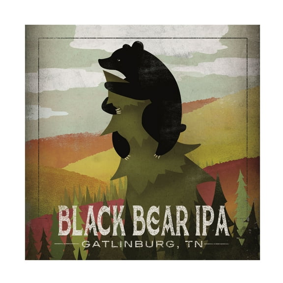 Trademark Fine Art 'Leaf Peeper Black Bear IPA' Canvas Art by Ryan Fowler