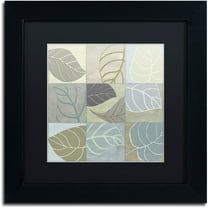 Trademark Fine Art "Leaf Story IV" Canvas Art by Color Bakery Black Matte, Black Frame