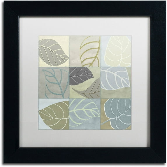Trademark Fine Art "Leaf Story IV" Canvas Art by Color Bakery White Matte, Black Frame