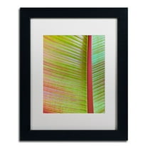 Trademark Fine Art 'Leaf Texture VI' Canvas Art by Cora Niele, White Matte, Black Frame