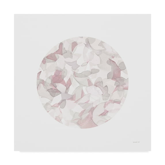 Trademark Fine Art 'Leafy Abstract Circle I Blush Gray' Canvas Art by Danhui Nai