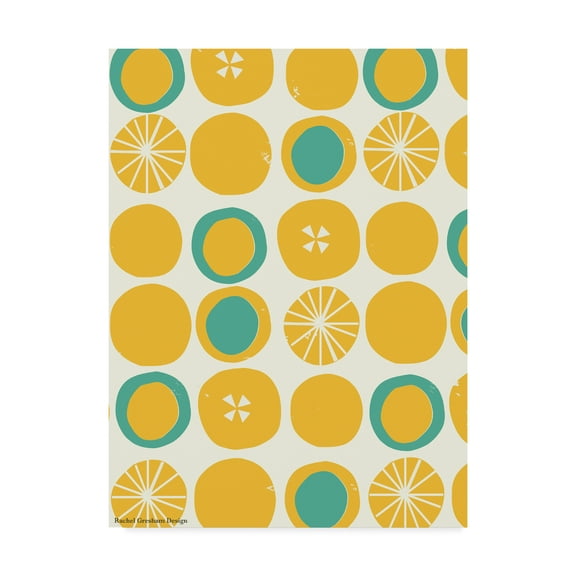 Trademark Fine Art 'Lemon Dots' Canvas Art by Rachel Gresham
