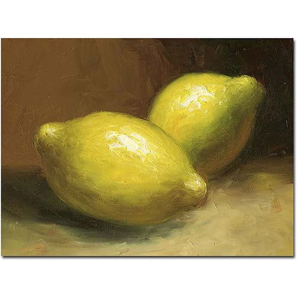 Lemons Still Life 24x32 Framed Canvas Art