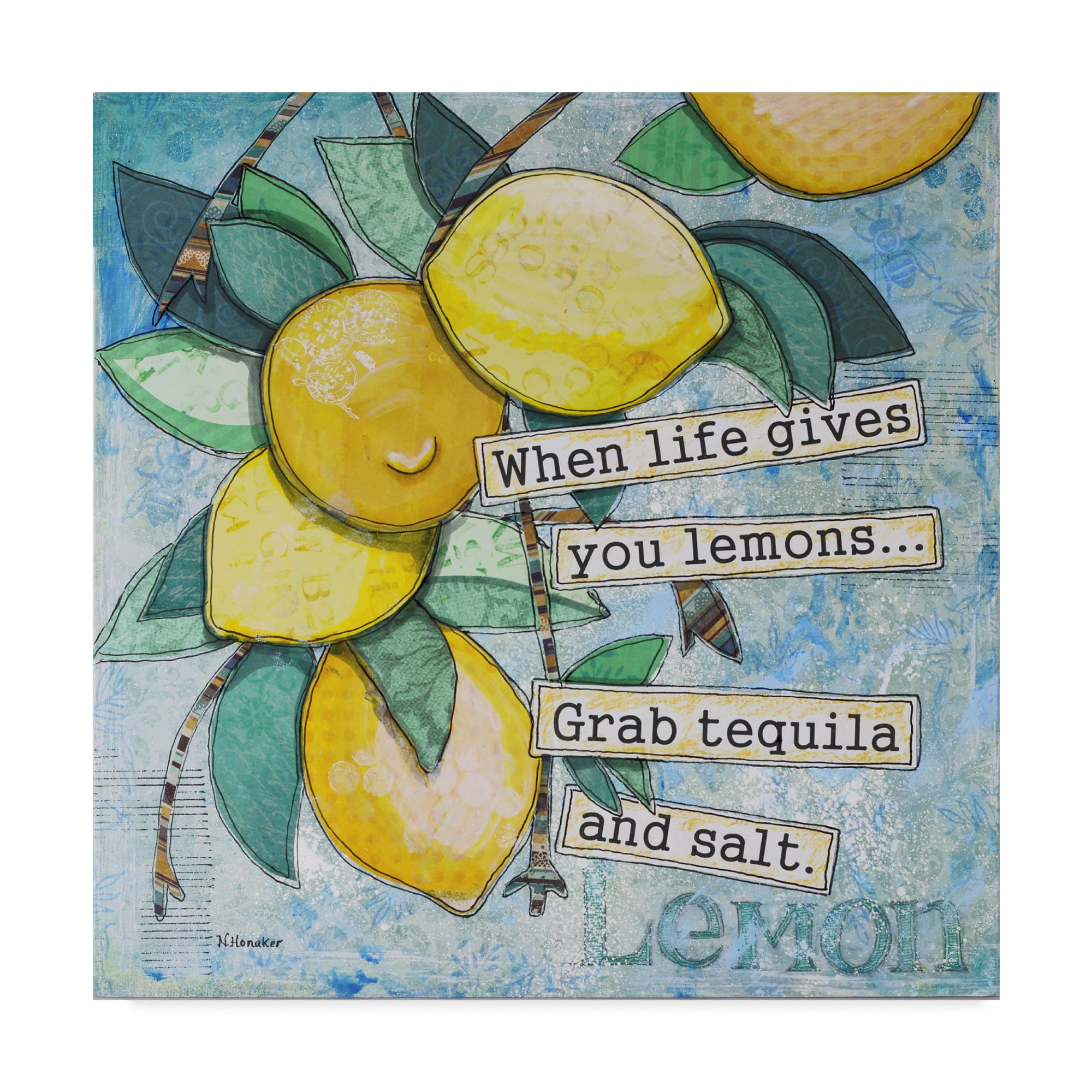 Trademark Fine Art 'Lemony Life' Canvas Art by Let Your Art Soar