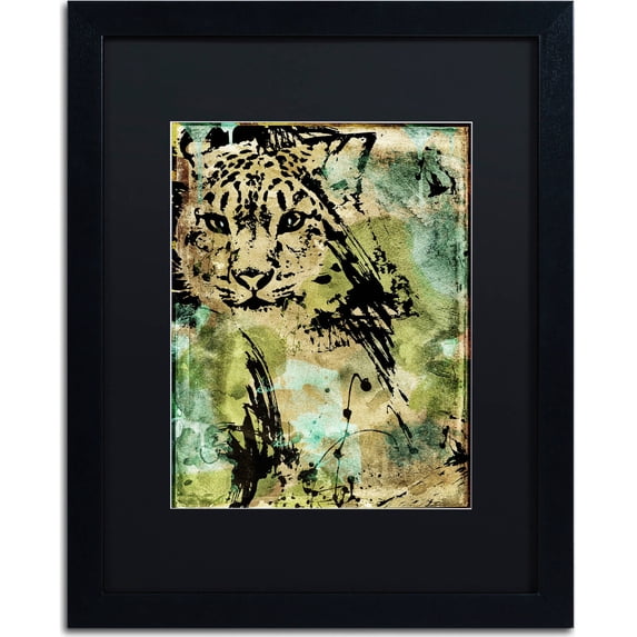 Trademark Fine Art "Leopard Ink" Canvas Art by Color Bakery, Black Matte, Black Frame