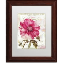 Trademark Fine Art "Lepink With Bee" Canvas Art by Color Bakery, White Matte, Wood Frame