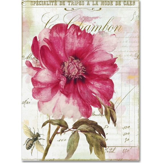 Trademark Fine Art "Lepink With Bee" Canvas Art by Color Bakery