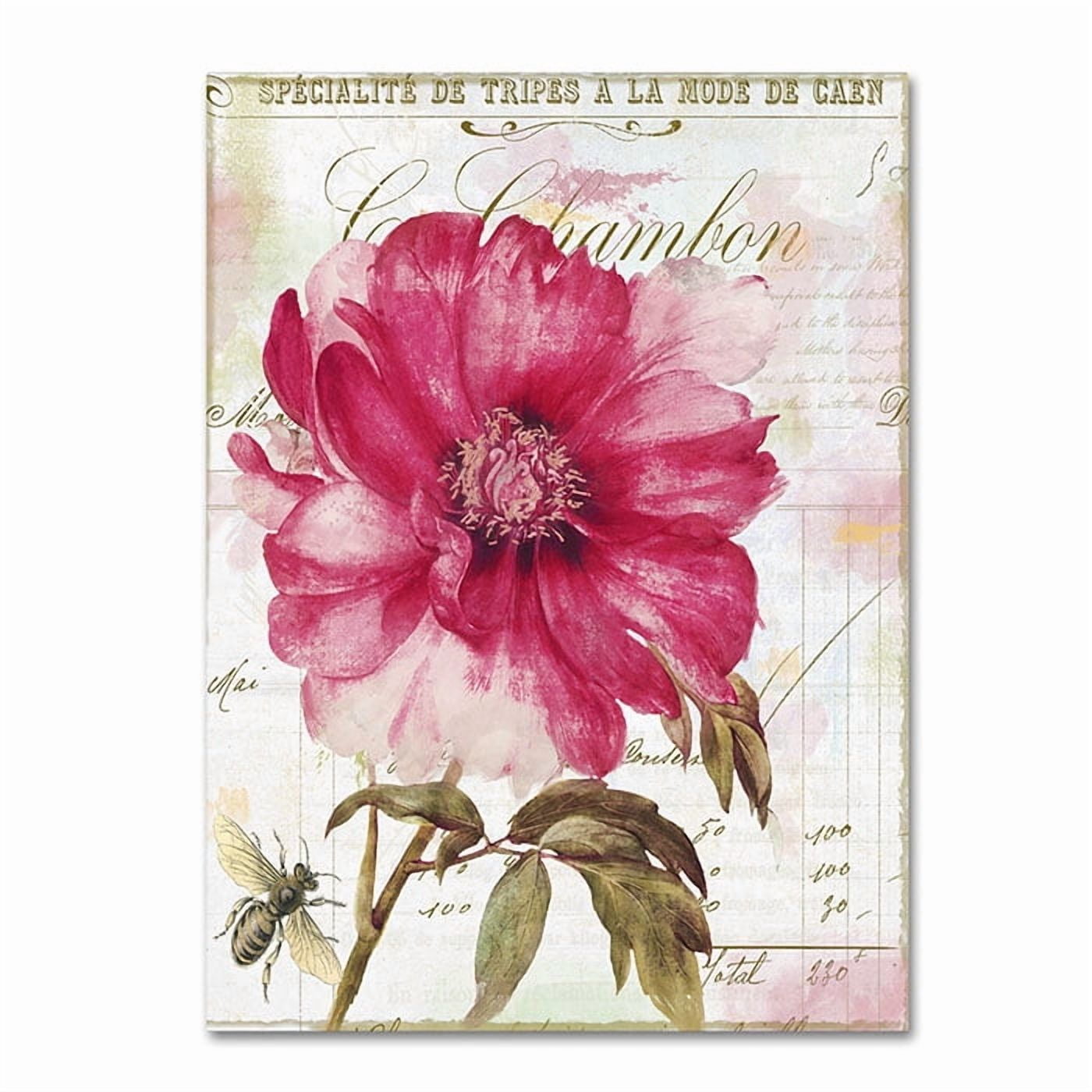 Trademark Fine Art "Lepink With Bee" Canvas Art by Color Bakery