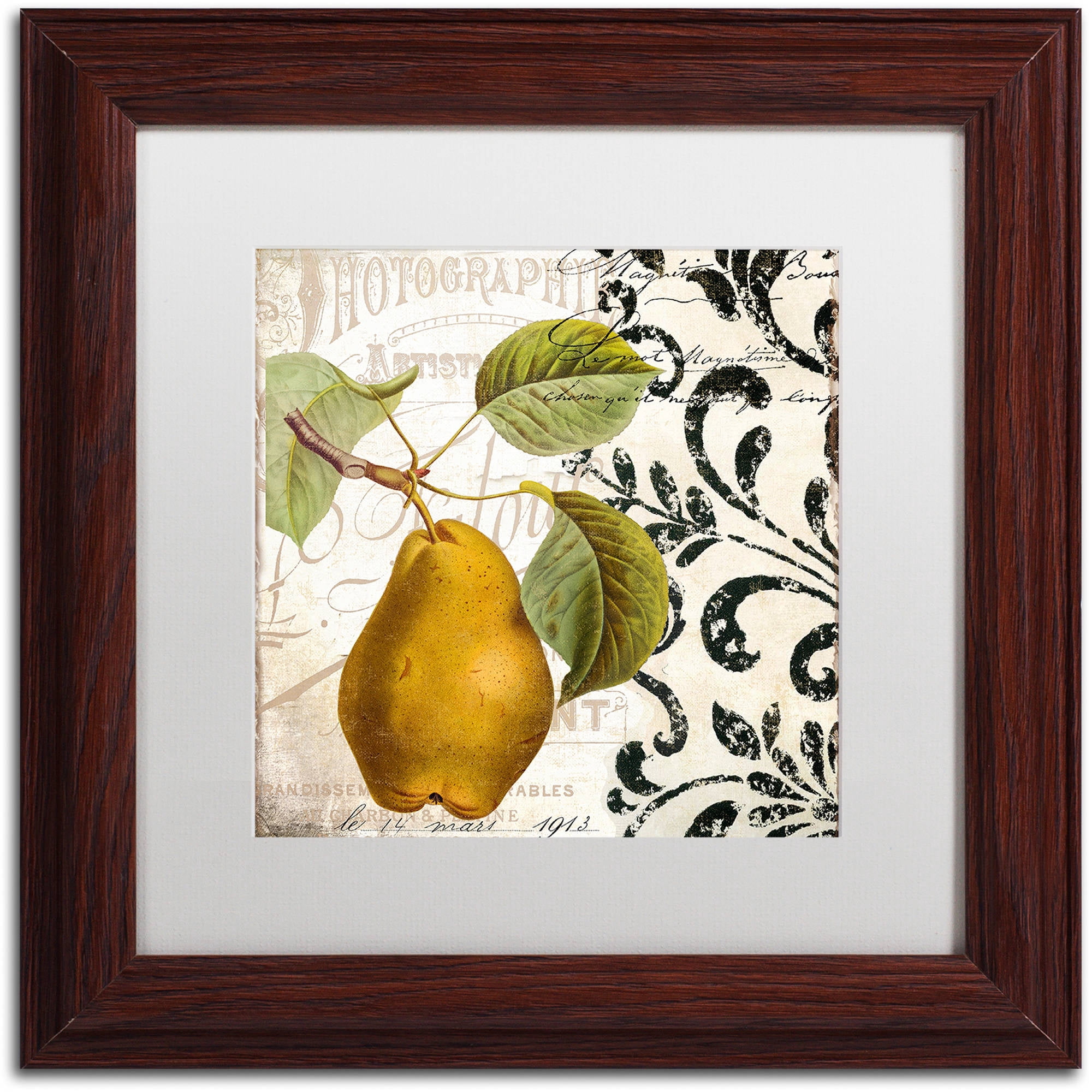 Trademark Fine Art "Les Fruits Jardin I" Canvas Art by Color Bakery White Matte, Wood Frame