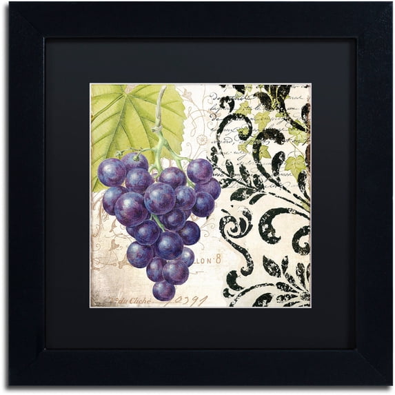 Trademark Fine Art "Les Fruits Jardin II" Canvas Art by Color Bakery Black Matte, Black Frame