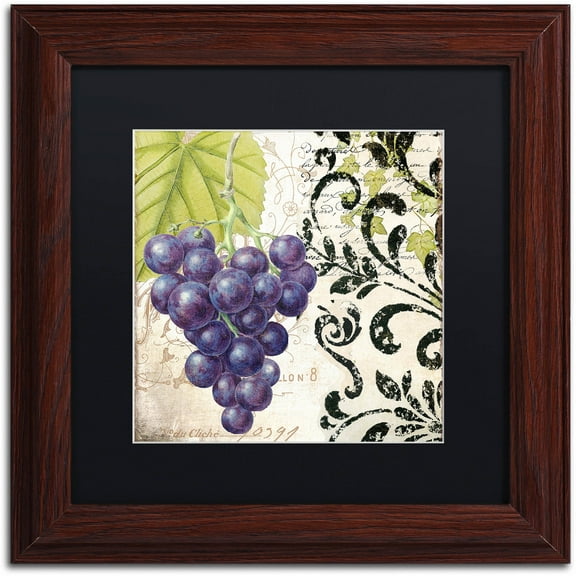 Trademark Fine Art "Les Fruits Jardin II" Canvas Art by Color Bakery Black Matte, Wood Frame