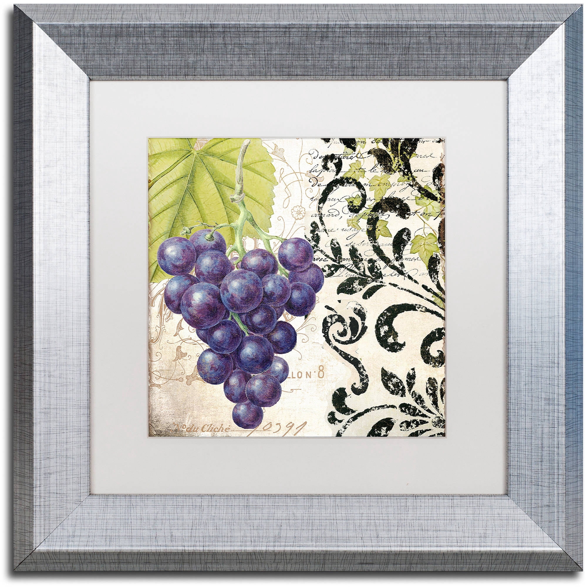 Trademark Fine Art "Les Fruits Jardin II" Canvas Art by Color Bakery White Matte, Silver Frame