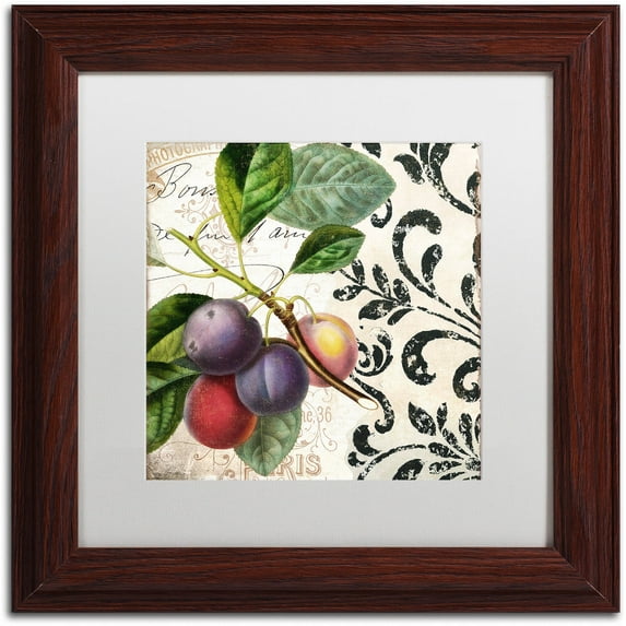Trademark Fine Art "Les Fruits Jardin III" Canvas Art by Color Bakery White Matte, Wood Frame