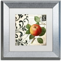 Trademark Fine Art "Les Fruits Jardin IV" Canvas Art by Color Bakery White Matte, Silver Frame