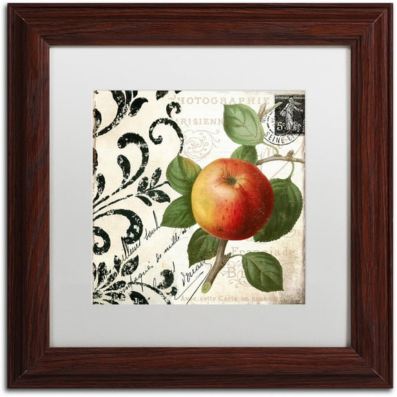 Trademark Fine Art "Les Fruits Jardin IV" Canvas Art by Color Bakery White Matte, Wood Frame