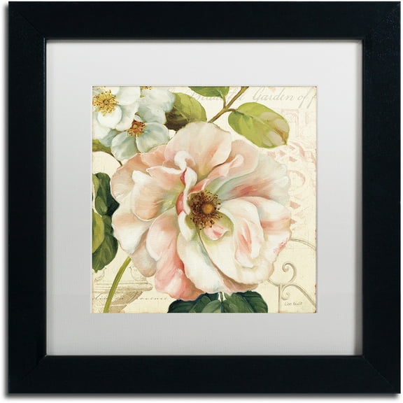 Trademark Fine Art "Les Jardin II" Canvas Art by Lisa Audit, White Matte, Black Frame
