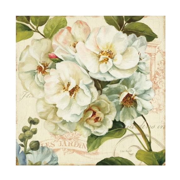 Trademark Fine Art Lisa Audit Les Jardin III Canvas Wall Art - 14x14