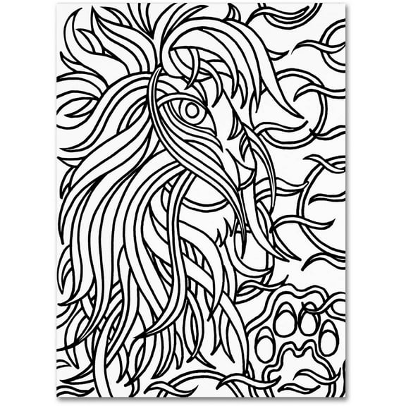 Trademark Fine Art "Lester the Lion" Canvas Art by Kathy G. Ahrens