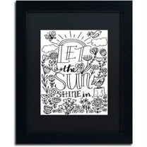 Trademark Fine Art "Let The Sun Shine" Canvas Art by Elizabeth Caldwell, Black Matte, Black Frame
