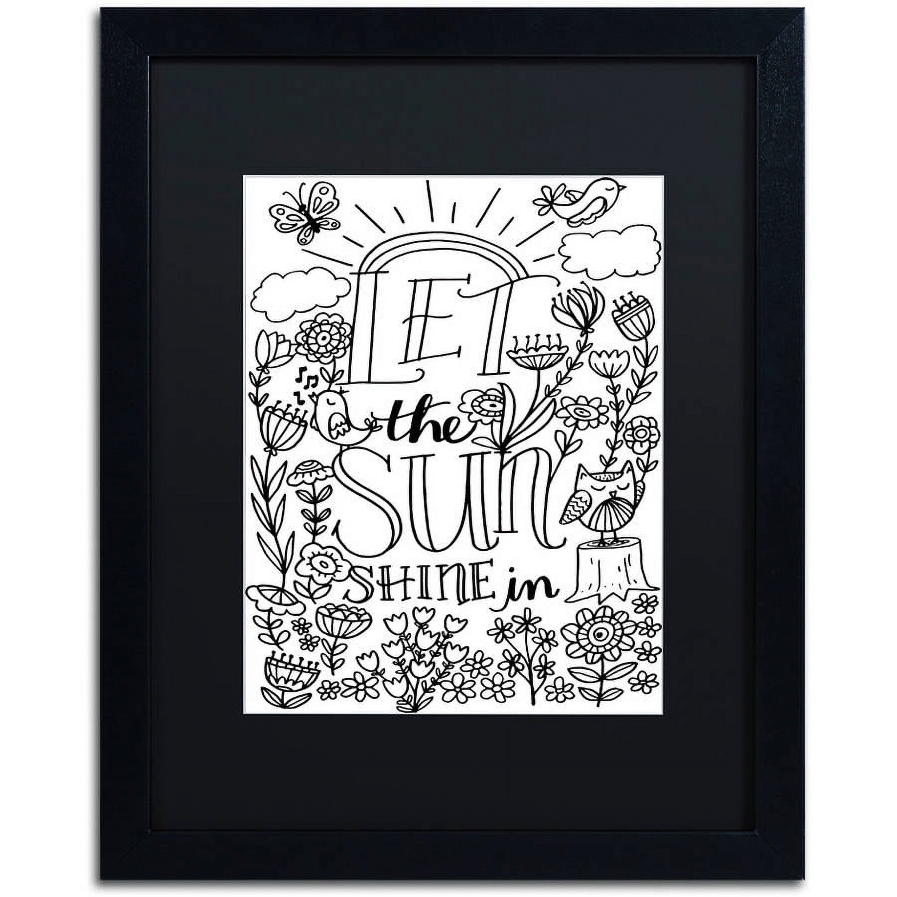 Trademark Fine Art "Let The Sun Shine" Canvas Art by Elizabeth Caldwell, Black Matte, Black Frame
