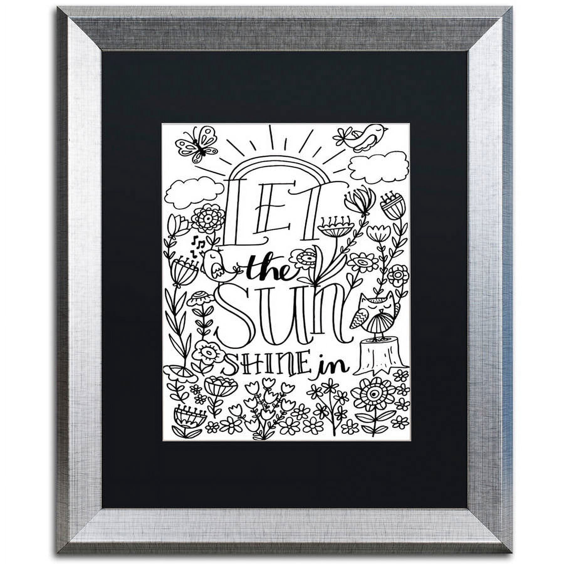 Trademark Fine Art "Let The Sun Shine" Canvas Art by Elizabeth Caldwell, Black Matte, Silver Frame